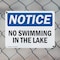 Signmission No Swimming In The Lake, 14 in W x Rectangle, Plastic OS-2PACK-NS-P-1014-L-14875 - alternate 2